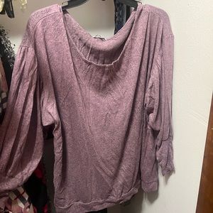 Lavender, puff sleeve sweater